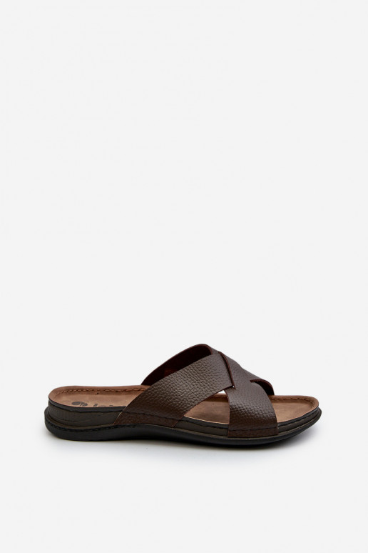 Ērti Vieglas čības no eko ādas Inblu GV00001I brūnas krāsas