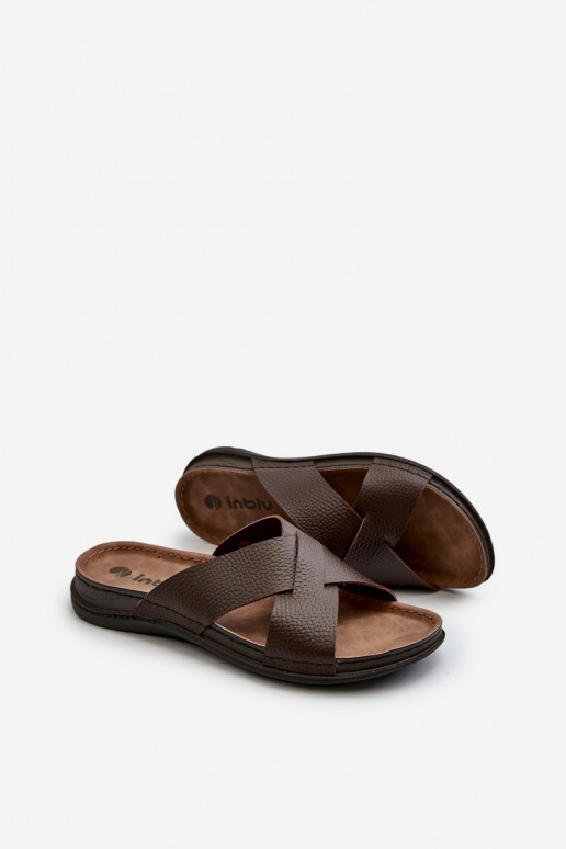 Ērti Vieglas čības no eko ādas Inblu GV00001I brūnas krāsas