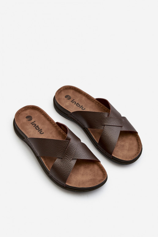 Ērti Vieglas čības no eko ādas Inblu GV00001I brūnas krāsas