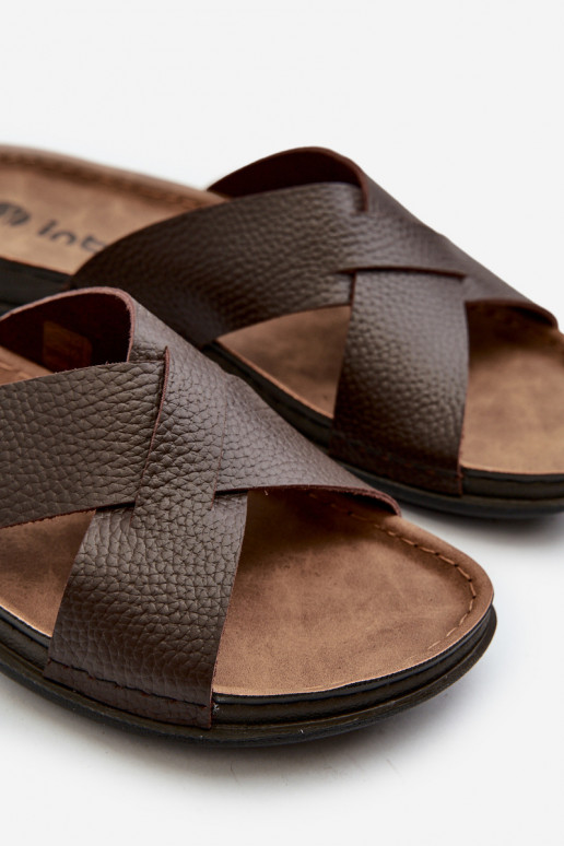 Ērti Vieglas čības no eko ādas Inblu GV00001I brūnas krāsas