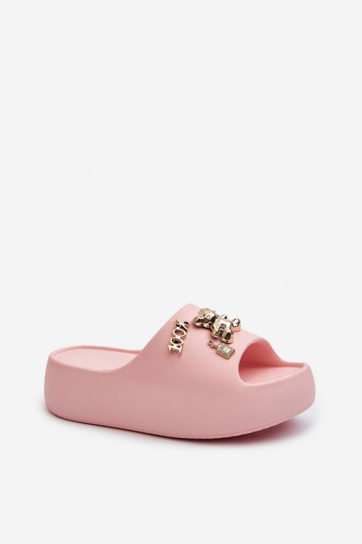 sieviešu čības Viegli Vieglas čības uz pirksta ar skaistām detaļām Rozā krāsas Orchia