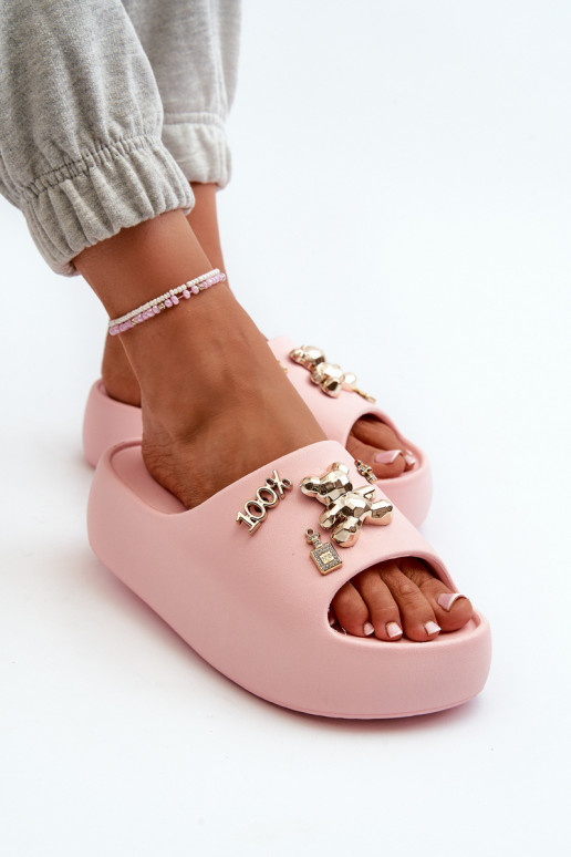 sieviešu čības Viegli Vieglas čības uz pirksta ar skaistām detaļām Rozā krāsas Orchia