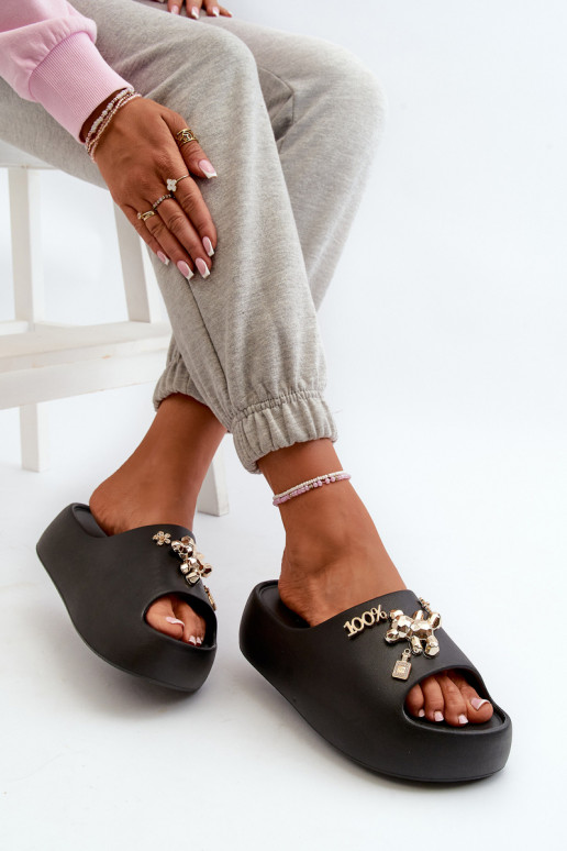 sieviešu čības Viegli Vieglas čības uz pirksta ar skaistām detaļām melnas krāsas Orchia sieviešu čības Viegli Vieglas čības uz pirksta ar skaistām detaļām melnas krāsas Orchia