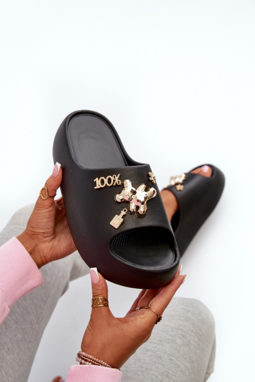 sieviešu čības Viegli Vieglas čības uz pirksta ar skaistām detaļām melnas krāsas Orchia sieviešu čības Viegli Vieglas čības uz pirksta ar skaistām detaļām melnas krāsas Orchia