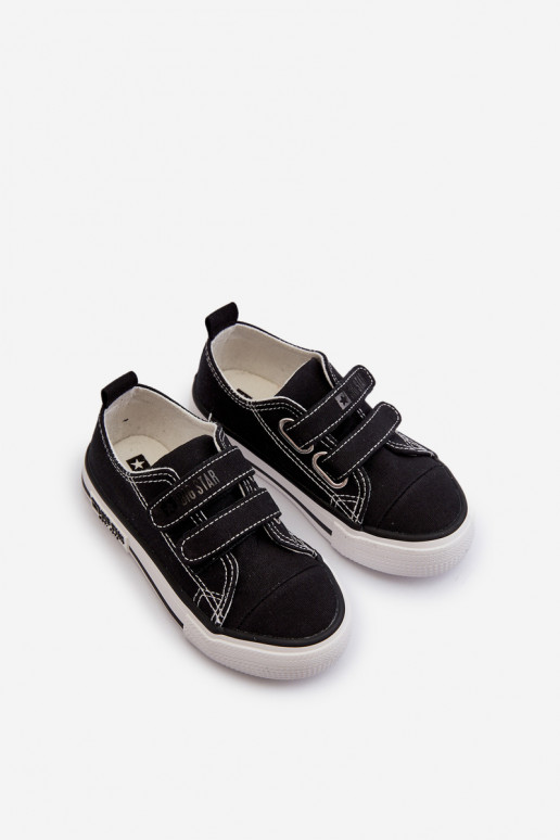 Bērnu brīvā laika apavi ar lipīgām aizdarēm Big Star LL374015 melnas krāsas Bērnu brīvā laika apavi ar lipīgām aizdarēm Big Star LL374015 melnas krāsas