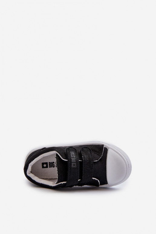 Bērnu brīvā laika apavi ar lipīgām aizdarēm Big Star NN374111 melnas krāsas Bērnu brīvā laika apavi ar lipīgām aizdarēm Big Star NN374111 melnas krāsas