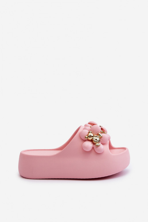 Sievišķīgs Čības Vieglas čības uz pirksta ar skaistām detaļām ar masīvu zoli Rozā krāsas Bremavia