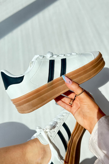 Sneakers modeļa apavi Sievišķīgs ar platformu baltas krāsas Egelia 2