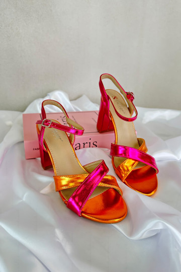 Eko Āda Elegantas augstpapēžu sandales Ieraksts rozā krāsas Abilica 2