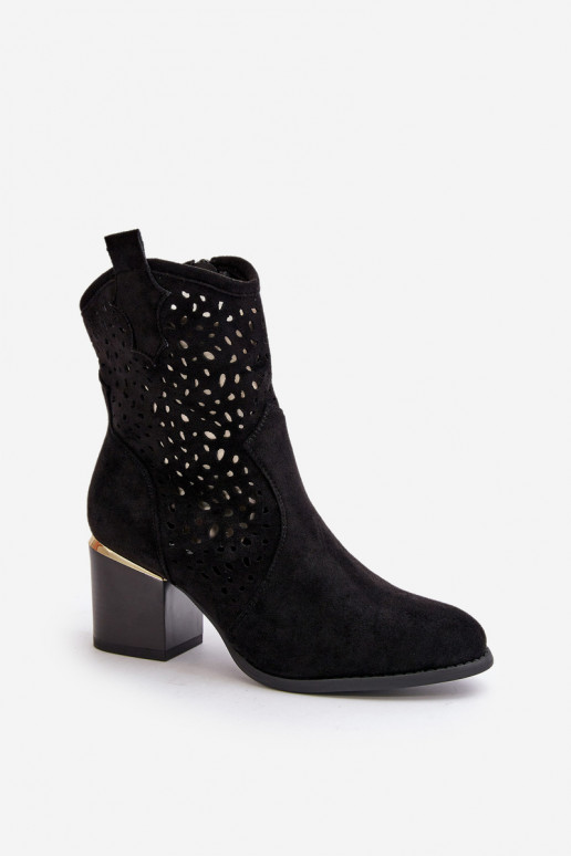 Zābaki ar papēdi Z Eko zamšādau Aizsprādzējamas Uz pili melnas krāsas Sevana