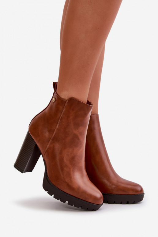 Sieviešu puszābaki siltināti Augstajā amatā Aizsprādzējamas Uz pili brūnas krāsas Bioria