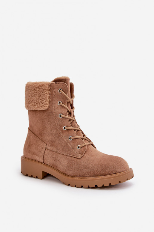 Sieviešu siltināti zābaki Uz pili brūnas krāsas Mivael