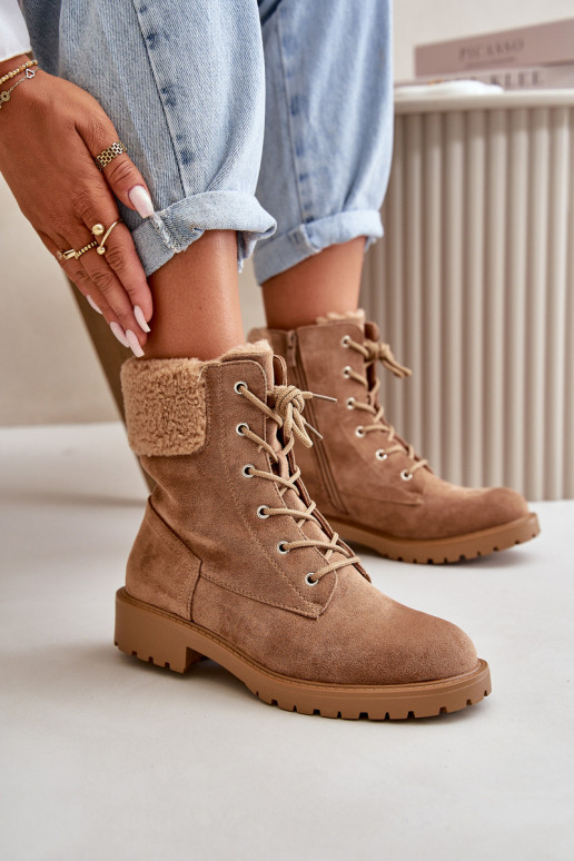 Sieviešu siltināti zābaki Uz pili brūnas krāsas Mivael