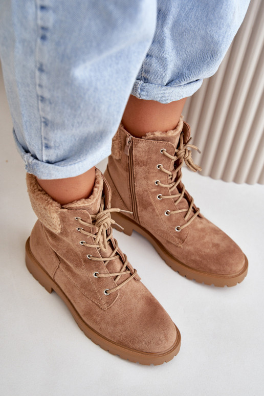 Sieviešu siltināti zābaki Uz pili brūnas krāsas Mivael