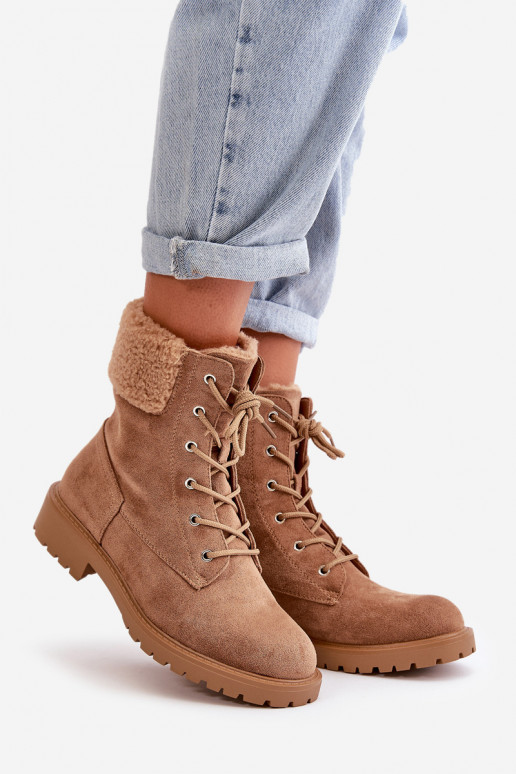 Sieviešu siltināti zābaki Uz pili brūnas krāsas Mivael