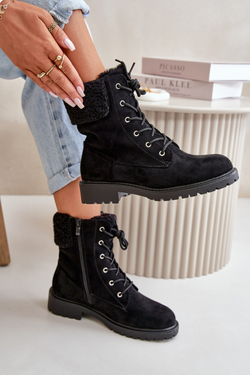 Sieviešu siltināti zābaki Uz pili melnas krāsas Mivael