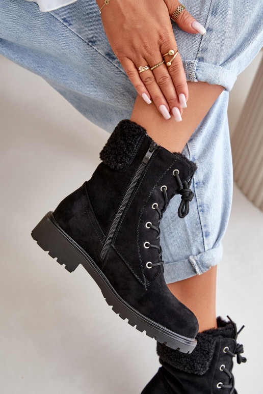 Sieviešu siltināti zābaki Uz pili melnas krāsas Mivael