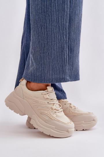 sporta apavi Sneakers modeļa apavi Sieviešu Uz masīvas zoles Ziloņkaula krāsas Lerista 2