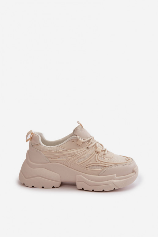 sporta apavi Sneakers modeļa apavi Sieviešu Uz masīvas zoles Ziloņkaula krāsas Lerista