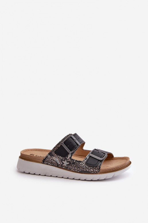 Sieviešu Ērtas čības ar sprādzēm Inblu CN000033 tumši zilas krāsas Sieviešu Ērtas čības ar sprādzēm Inblu CN000033 tumši zilas krāsas