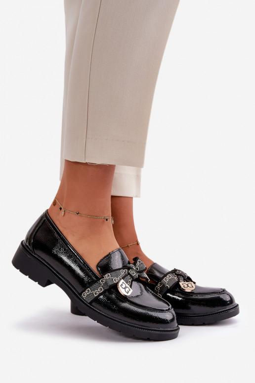 Laque Sieviešu Mokasīni ar bantītēm S.Barski HY42-331A melnas krāsas