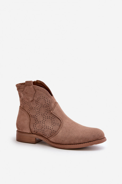 Zābaki Sieviešu ar platiem papēžiem brūnas krāsas S.Barski HY42-151