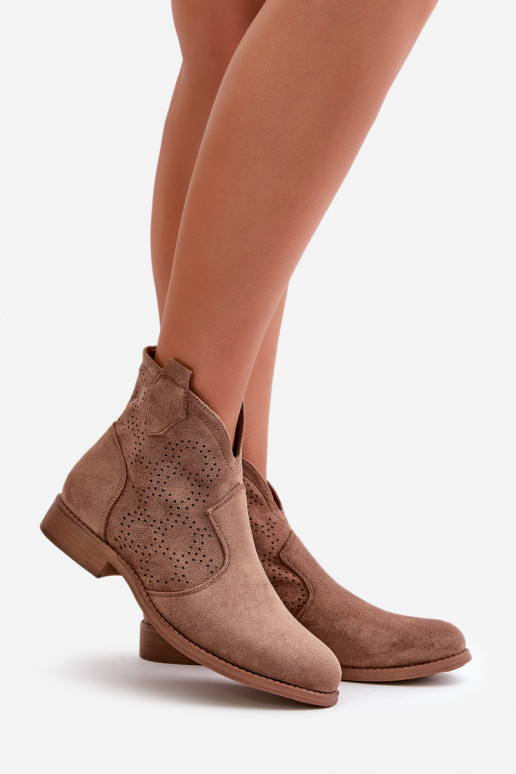 Zābaki Sieviešu ar platiem papēžiem brūnas krāsas S.Barski HY42-151