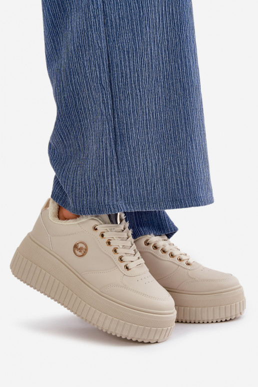 Sneakers modeļa apavi sporta apavi Sieviešu siltināti Uz masīvas zoles smilšu krāsas Ardiela Sneakers modeļa apavi sporta apavi Sieviešu siltināti Uz masīvas zoles smilšu krāsas Ardiela