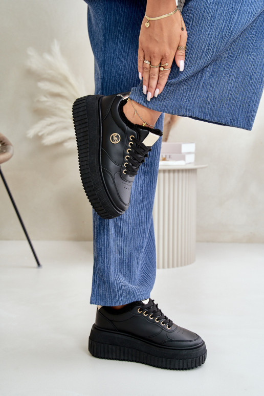 Sneakers modeļa apavi sporta apavi Sieviešu siltināti Uz masīvas zoles melnas krāsas Ardiela Sneakers modeļa apavi sporta apavi Sieviešu siltināti Uz masīvas zoles melnas krāsas Ardiela