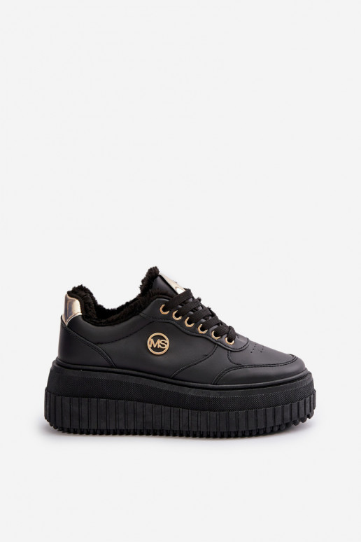 Sneakers modeļa apavi sporta apavi Sieviešu siltināti Uz masīvas zoles melnas krāsas Ardiela Sneakers modeļa apavi sporta apavi Sieviešu siltināti Uz masīvas zoles melnas krāsas Ardiela