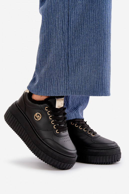 Sneakers modeļa apavi sporta apavi Sieviešu siltināti Uz masīvas zoles melnas krāsas Ardiela Sneakers modeļa apavi sporta apavi Sieviešu siltināti Uz masīvas zoles melnas krāsas Ardiela