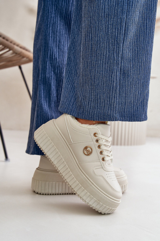 Sneakers modeļa apavi sporta apavi Sieviešu siltināti Uz masīvas zoles smilšu krāsas Verissha Sneakers modeļa apavi sporta apavi Sieviešu siltināti Uz masīvas zoles smilšu krāsas Verissha