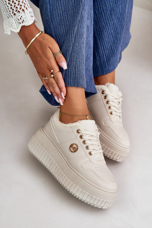 Sneakers modeļa apavi sporta apavi Sieviešu siltināti Uz masīvas zoles smilšu krāsas Verissha Sneakers modeļa apavi sporta apavi Sieviešu siltināti Uz masīvas zoles smilšu krāsas Verissha