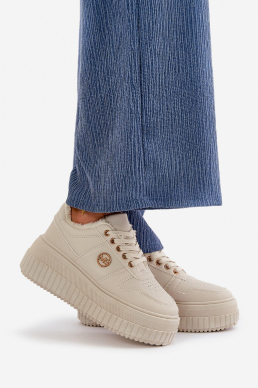 Sneakers modeļa apavi sporta apavi Sieviešu siltināti Uz masīvas zoles smilšu krāsas Verissha Sneakers modeļa apavi sporta apavi Sieviešu siltināti Uz masīvas zoles smilšu krāsas Verissha