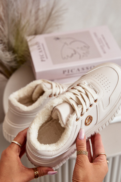 Sneakers modeļa apavi sporta apavi Sieviešu siltināti Uz masīvas zoles smilšu krāsas Verissha Sneakers modeļa apavi sporta apavi Sieviešu siltināti Uz masīvas zoles smilšu krāsas Verissha