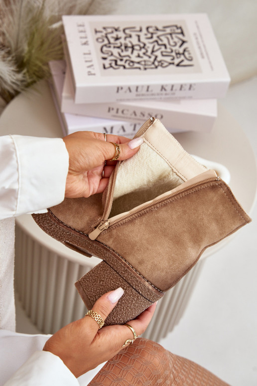 Sieviešu puszābaki Eko zamšādaoIne smilšu krāsas Arkesia