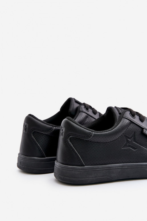 Vīriešu brīvā laika apavi no eko ādas Big Star OO174021 Hi-Poly System melnas krāsas