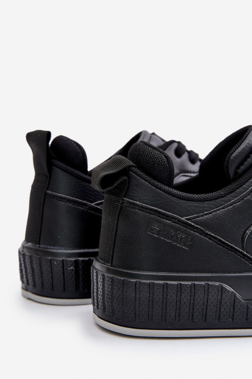 Sneakers modeļa apavi vīriešiem no eko ādas Big Star OO174004 melnas krāsas
