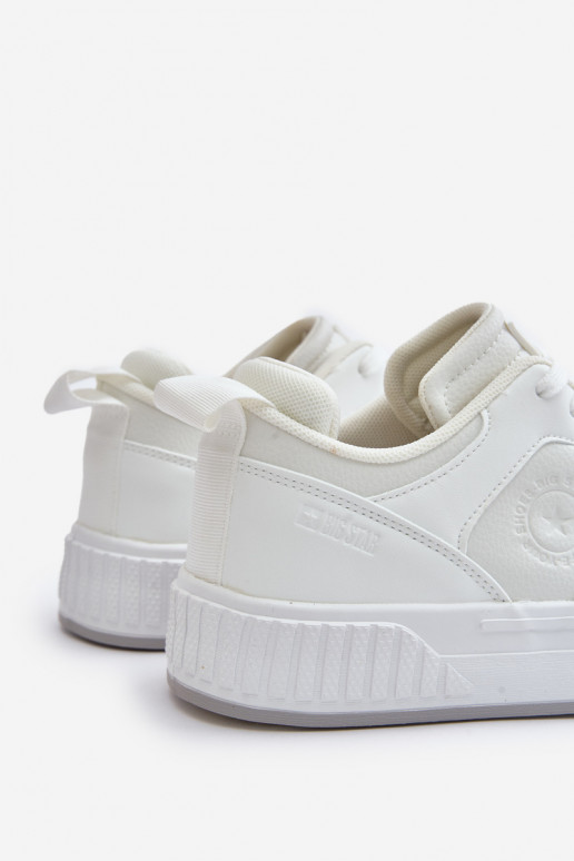 Sneakers modeļa apavi vīriešiem no eko ādas Big Star OO174003 baltas krāsas