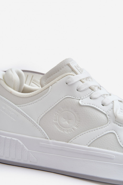 Sneakers modeļa apavi vīriešiem no eko ādas Big Star OO174003 baltas krāsas