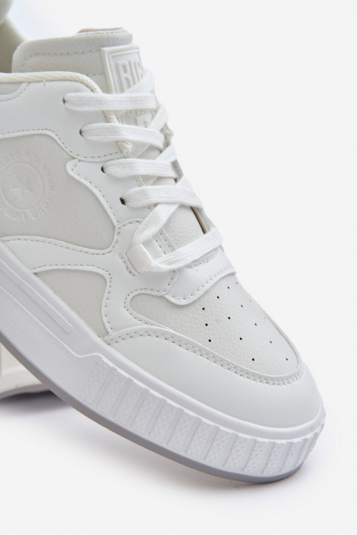 Sneakers modeļa apavi vīriešiem no eko ādas Big Star OO174003 baltas krāsas