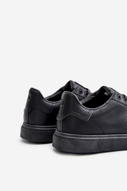 brīvā laika apavi Sneakers modeļa apavi vīriešiem no eko ādas Big Star OO174117 melnas krāsas