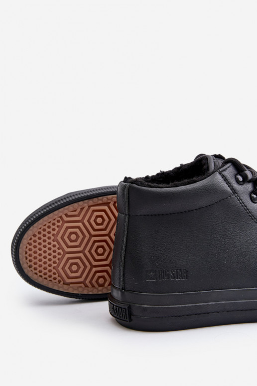siltināti Vīriešu brīvā laika apavi no eko ādas Big Star OO174607 melnas krāsas