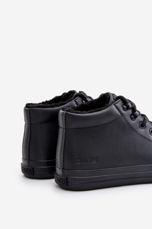 siltināti Vīriešu brīvā laika apavi no eko ādas Big Star OO174607 melnas krāsas