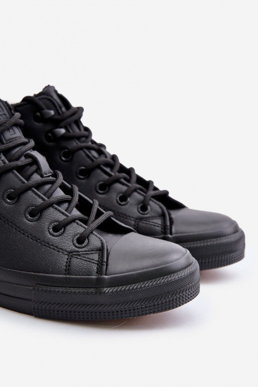 siltināti Vīriešu brīvā laika apavi no eko ādas Big Star OO174607 melnas krāsas