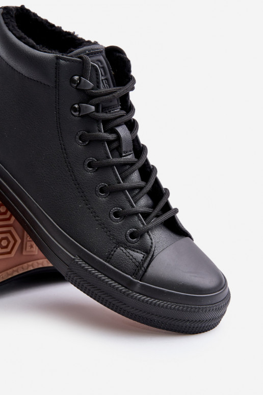 siltināti Vīriešu brīvā laika apavi no eko ādas Big Star OO174607 melnas krāsas