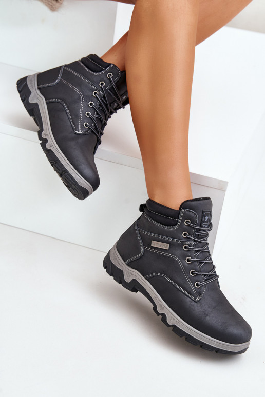 pārgājienu zābaki vīriešiem siltināti no eko ādas tumši zilas krāsas Neramia pārgājienu zābaki vīriešiem siltināti no eko ādas tumši zilas krāsas Neramia