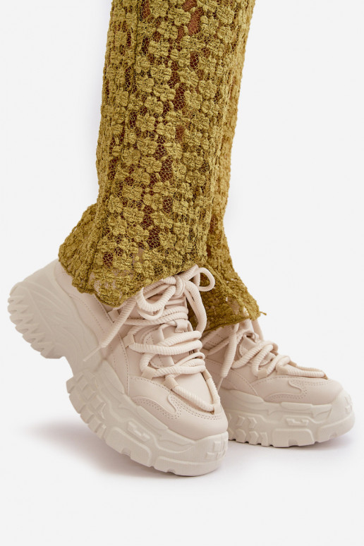 Sneakers modeļa apavi Sieviešu Uz masīvas zoles Ziloņkaula krāsas Nevela Sneakers modeļa apavi Sieviešu Uz masīvas zoles Ziloņkaula krāsas Nevela