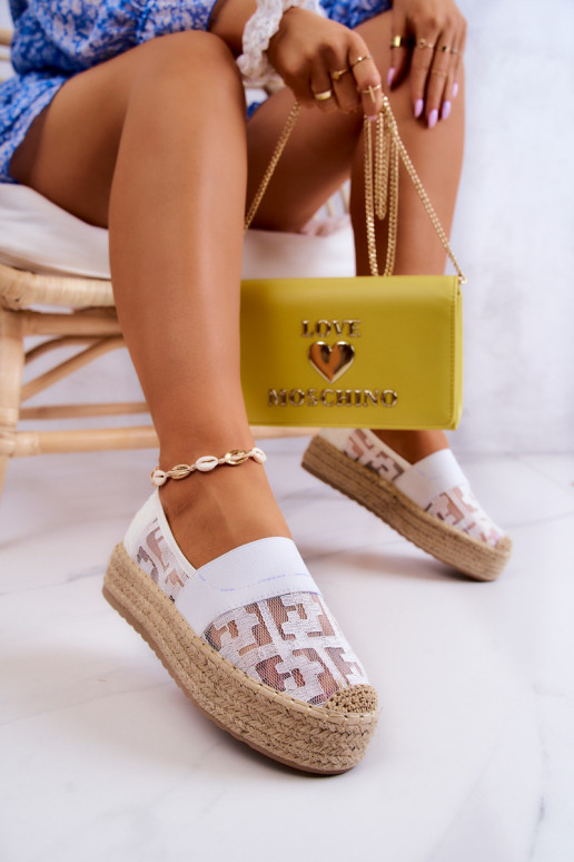 Sieviešu Slip On modeļa espadrilles baltas krāsas Berkaley