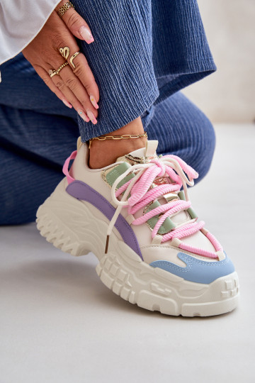 Sneakers modeļa apavi Sievišķīgs ar modernām masīvām zolēm Dažādu krāsu Nevela 2